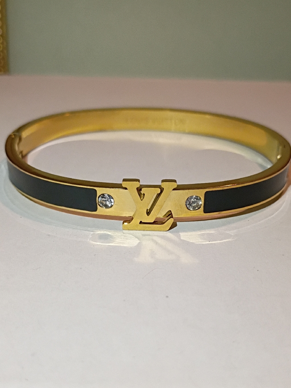 New Black and Gold Bangle Bracelet